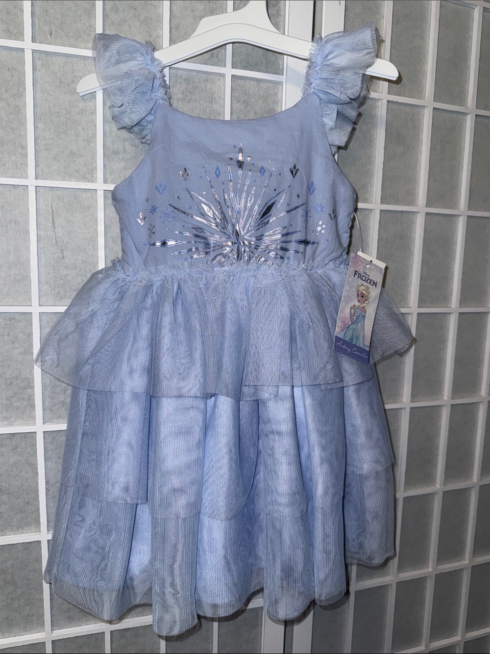 Disney Frozen Andrew Camille Girls Elsa-Inspired Sparkle Tulle Dress Size 3T NWT